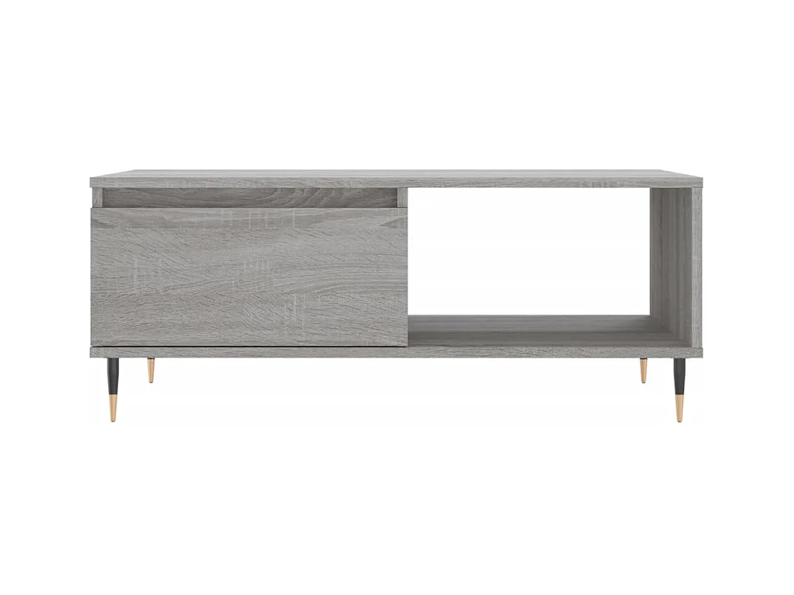 Table basse Sonoma gris 90x50x36,5 cm Bois d'ingénierie