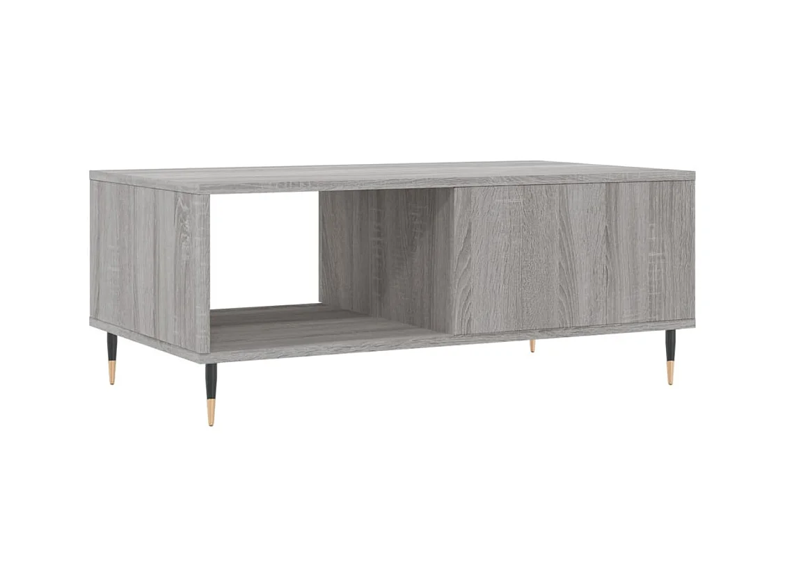 Table basse Sonoma gris 90x50x36,5 cm Bois d'ingénierie