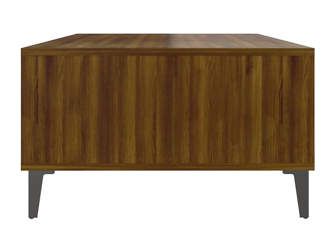 Mesa de centro madera de ingeniería marrón roble 103,5x60x35 cm