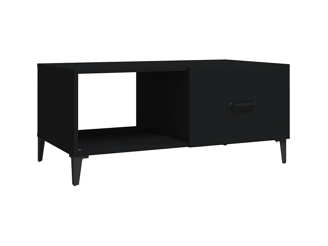 Table basse noir 90x50x40 cm bois d'ingénierie