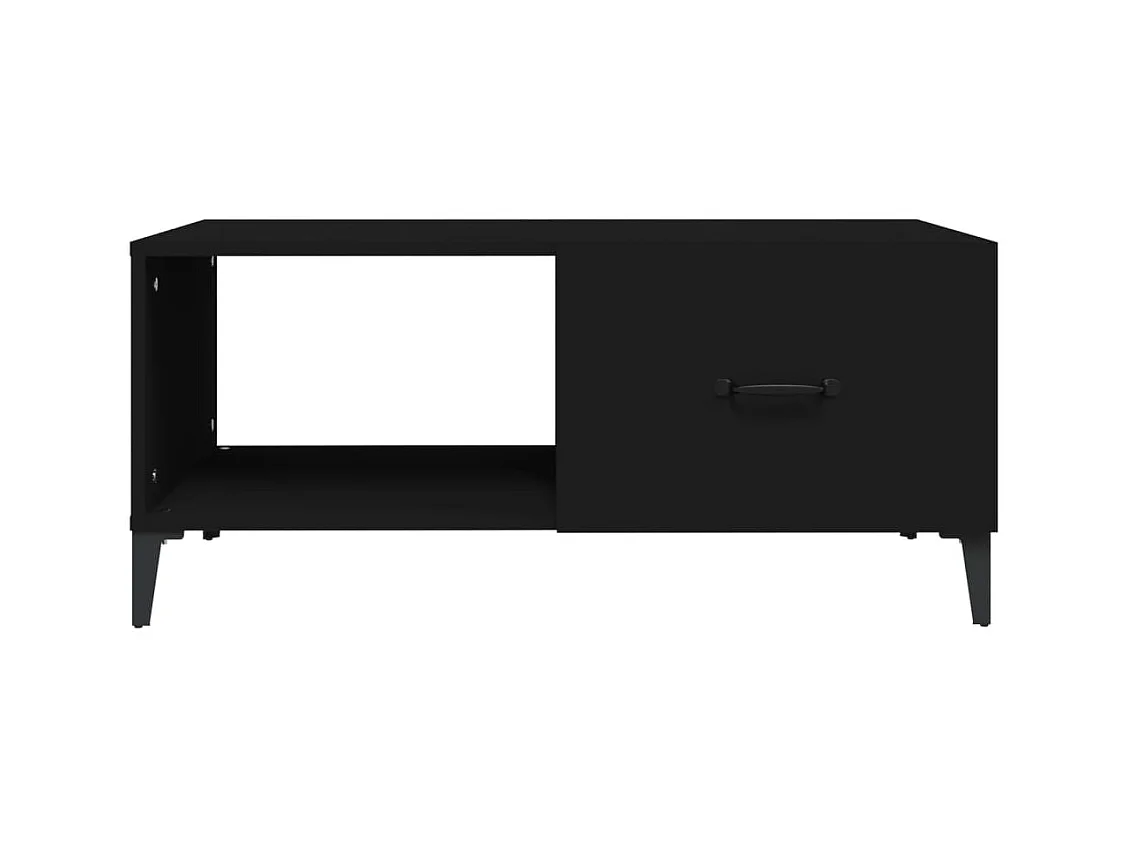 Table basse noir 90x50x40 cm bois d'ingénierie