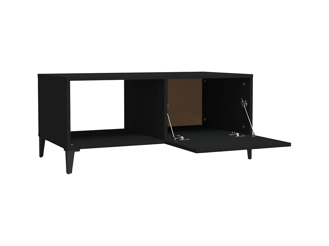 Table basse noir 90x50x40 cm bois d'ingénierie
