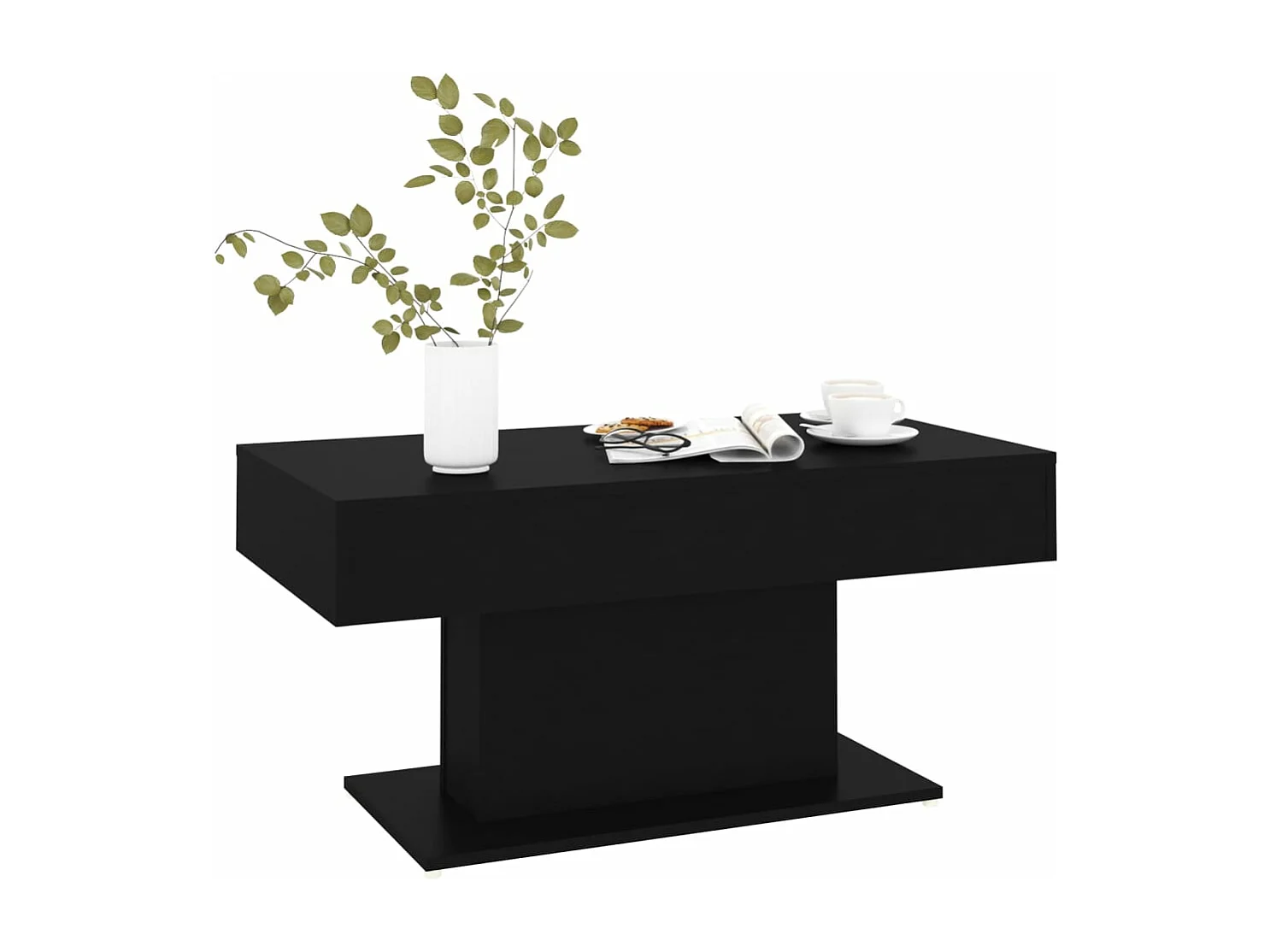 Salontafel 96x50x45 cm bewerkt hout zwart