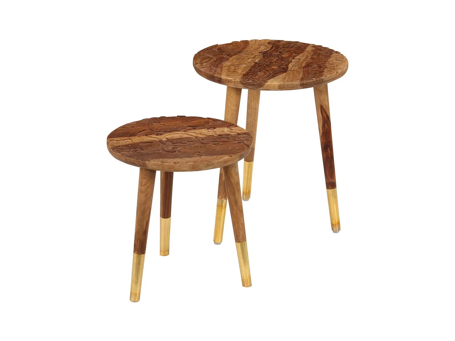 Tables basses 2 pièces Bois solide de Sesham