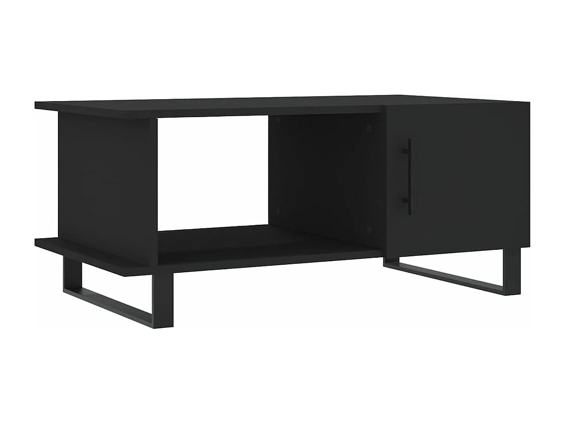 Table basse noir 90x50x40 cm bois d'ingénierie