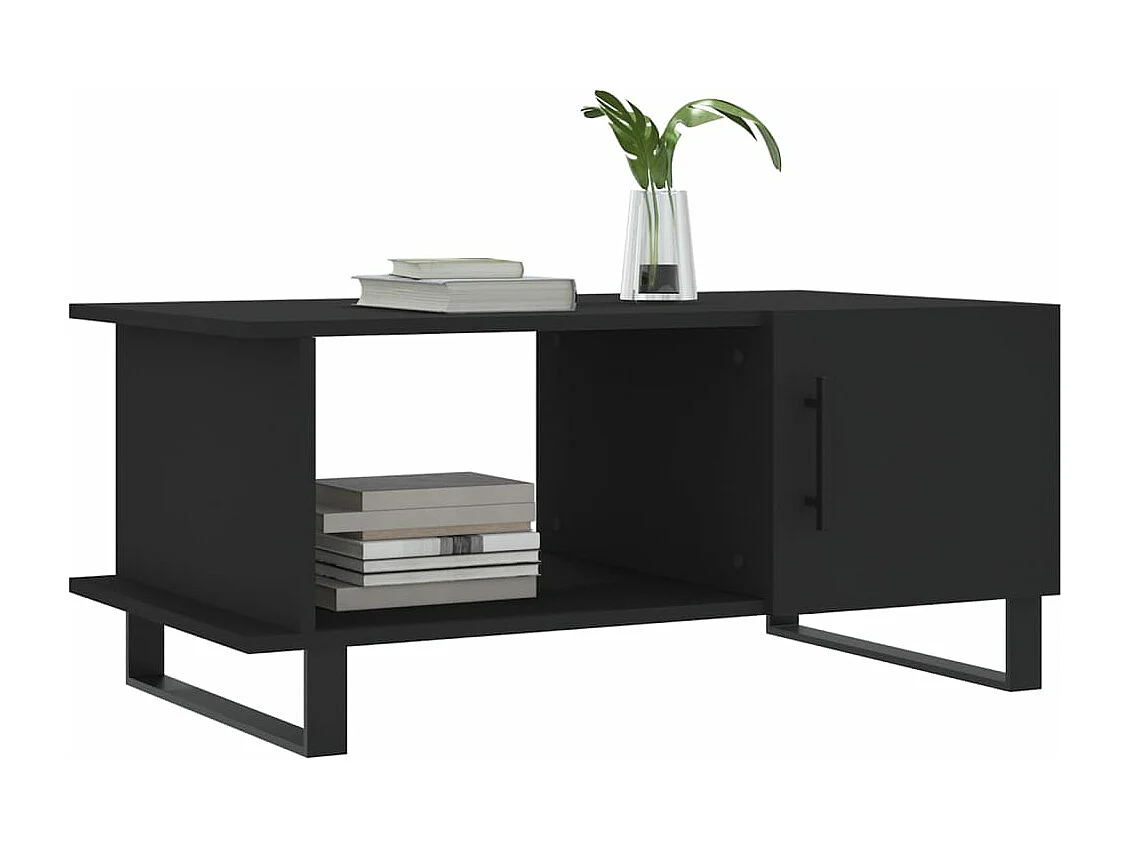 Table basse noir 90x50x40 cm bois d'ingénierie