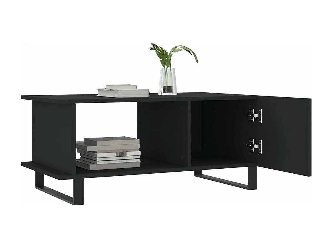 Table basse noir 90x50x40 cm bois d'ingénierie