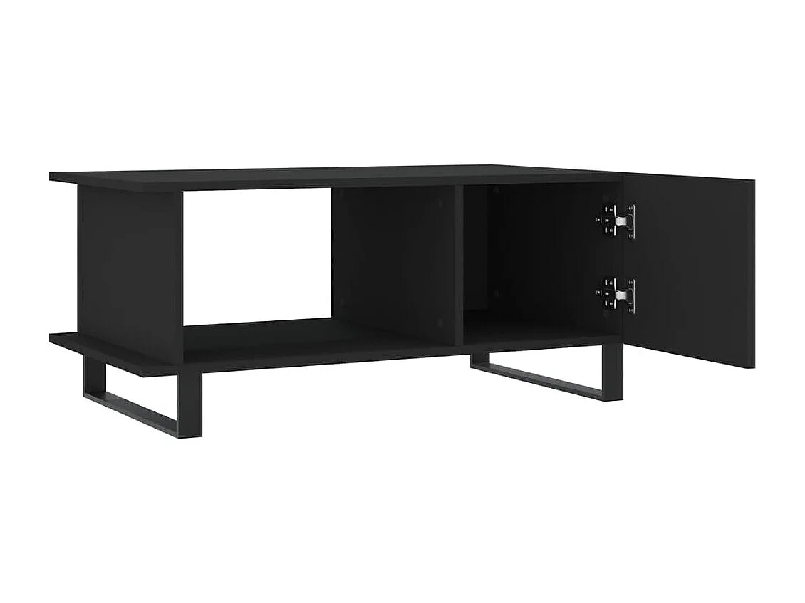 Table basse noir 90x50x40 cm bois d'ingénierie