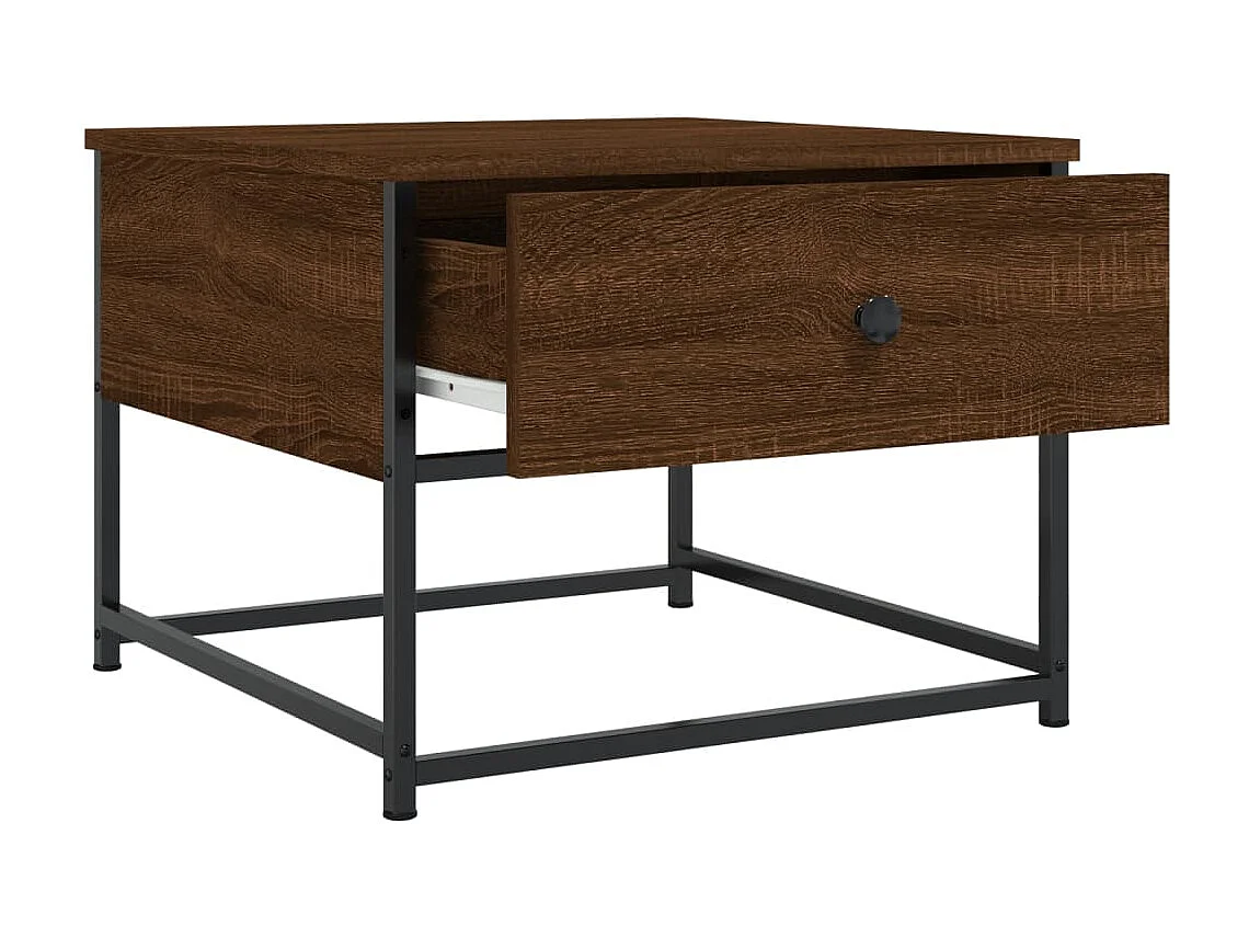 Table basse chêne marron 51x51x40 cm bois d'ingénierie