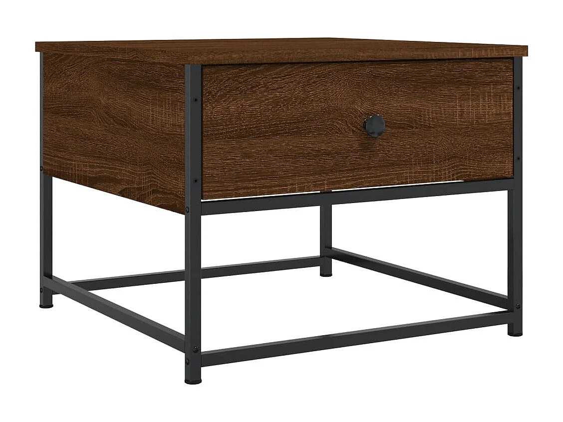 Mesa centro 51x51x40 cm derivados de madeira carvalho castanho