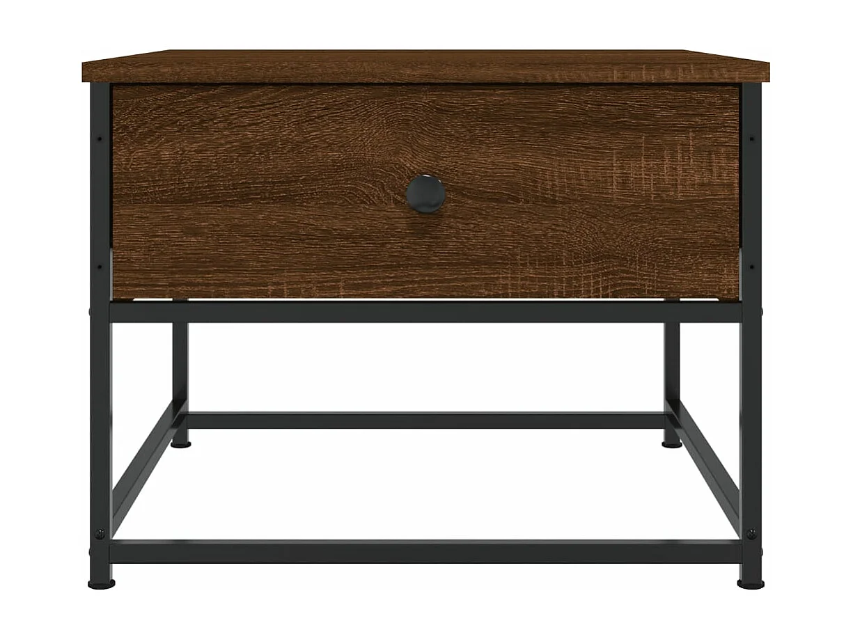 Mesa centro 51x51x40 cm derivados de madeira carvalho castanho