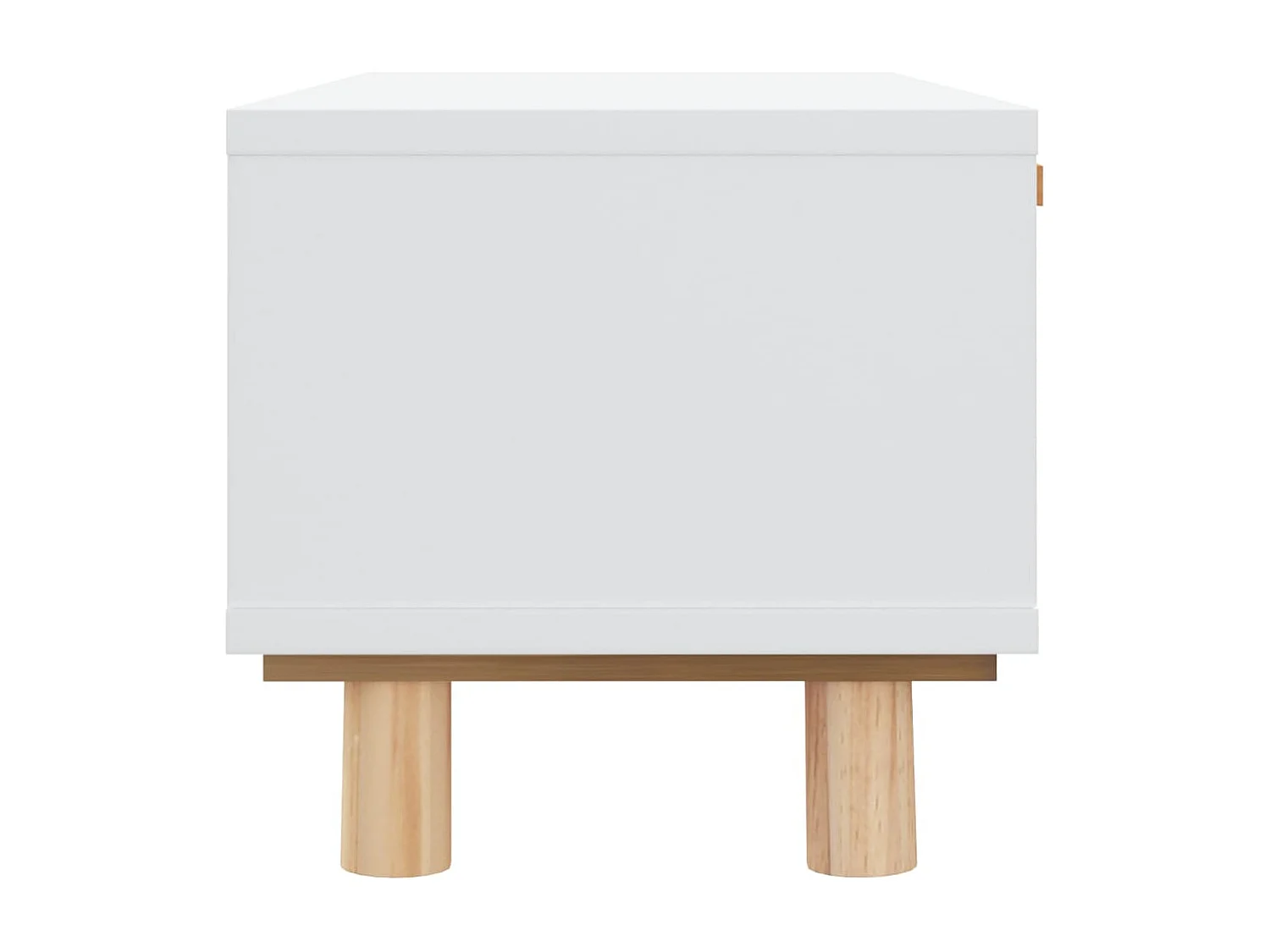 Mesa de centro 80x40x30 cm deriv. madeira/pinho maciço branco