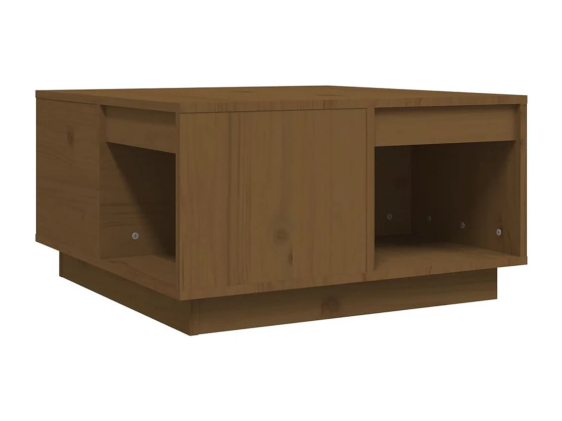 Salontafel 60x61x32,5 cm massief grenenhout honingbruin