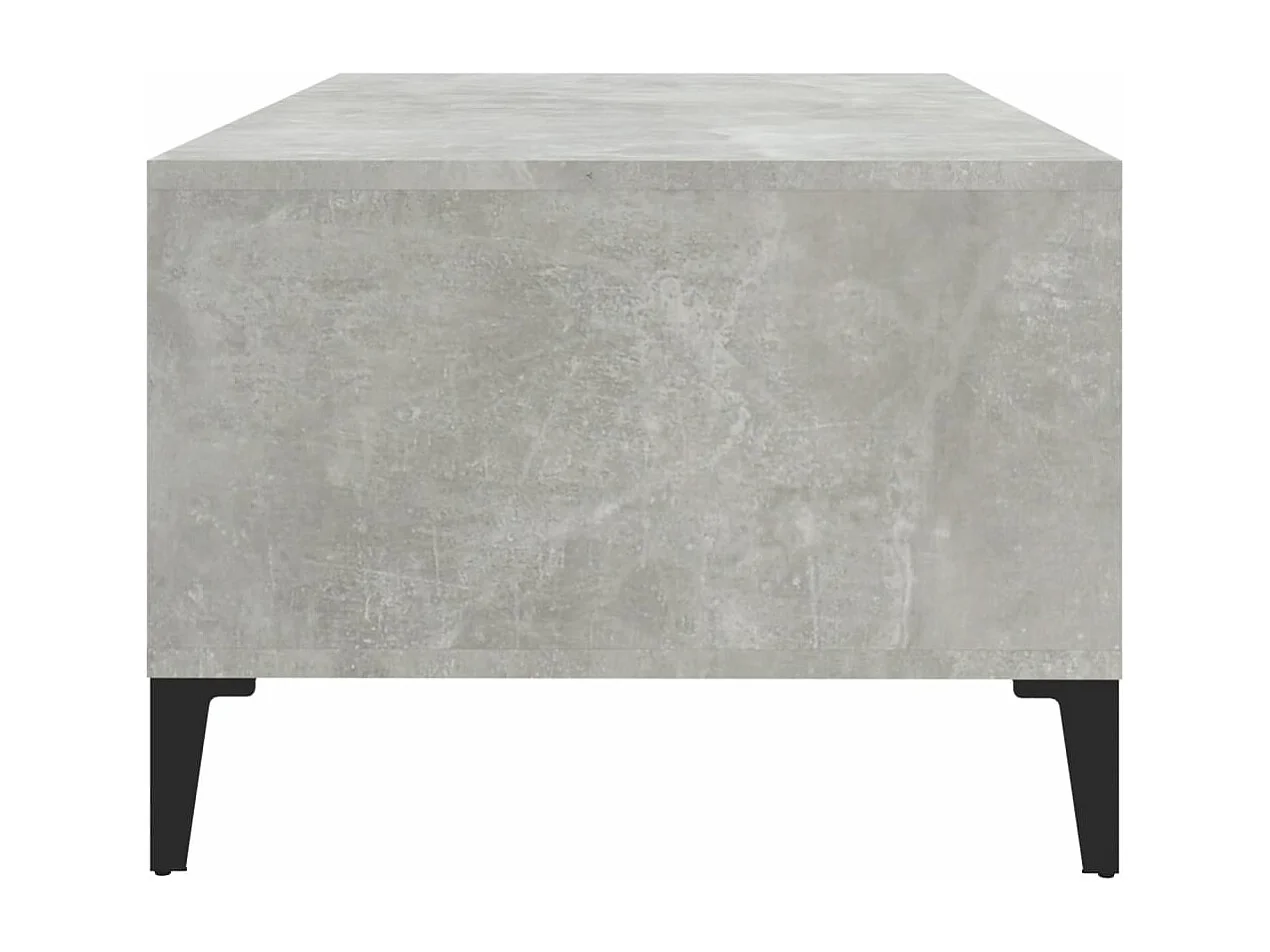 Table basse Gris béton 90x50x36,5 cm Bois d'ingénierie