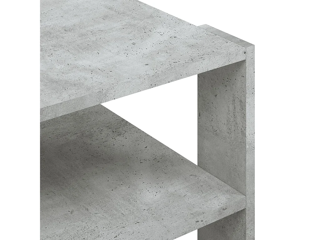 Table basse gris béton 59,5x59,5x40 cm bois d'ingénierie
