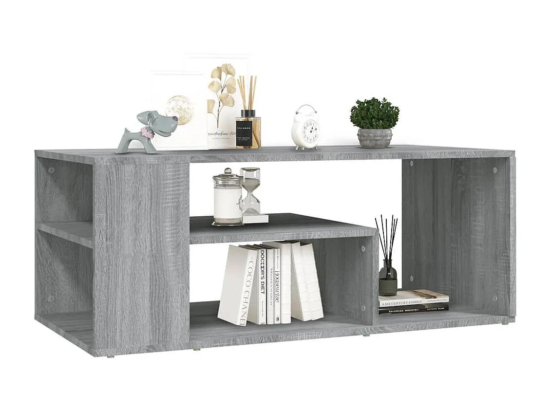 Table basse Sonoma gris 100x50x40 cm Bois d'ingénierie