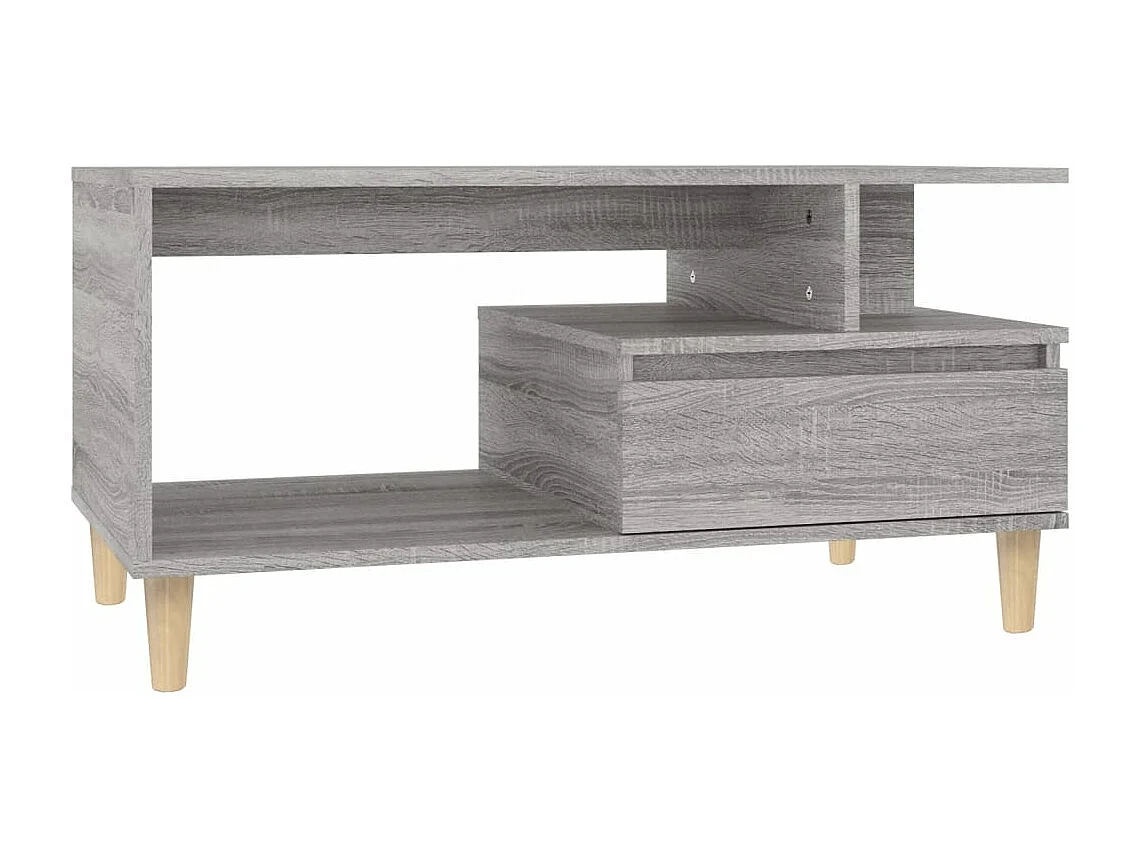 Table basse Sonoma gris 90x49x45 cm Bois d'ingénierie