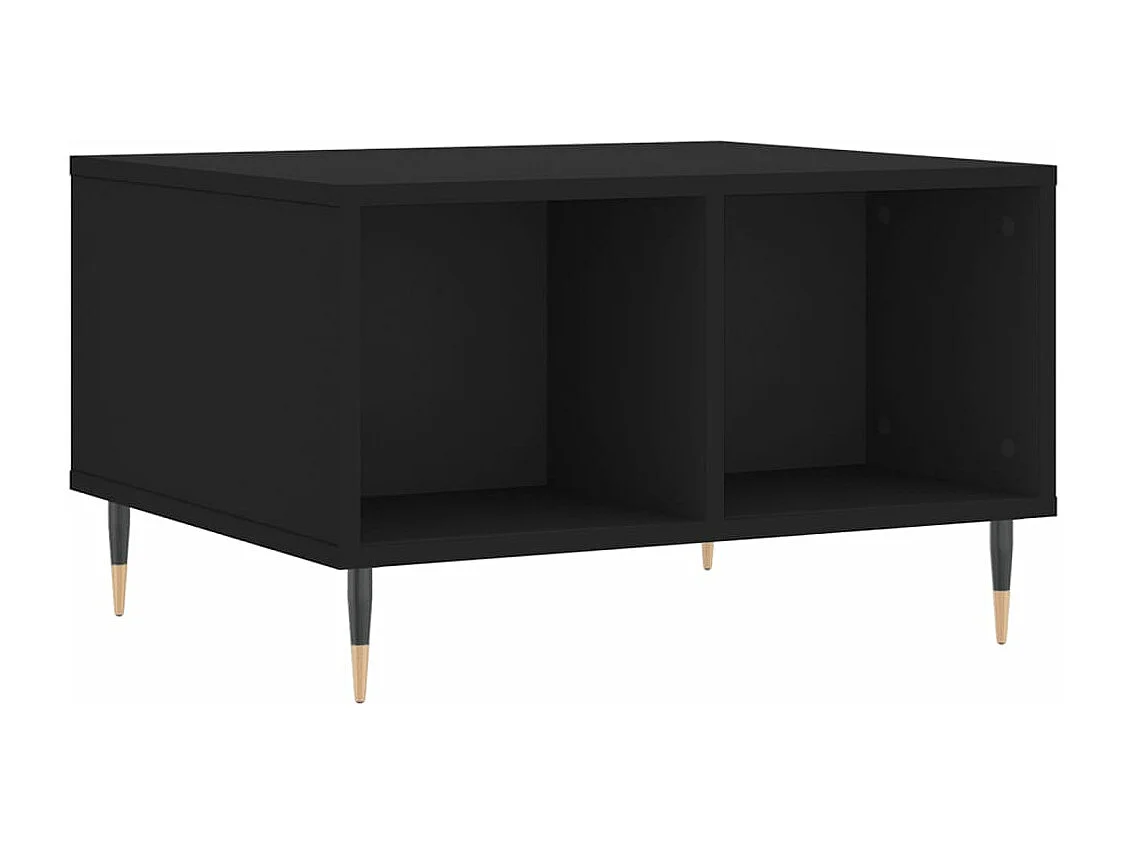 Salontafel 60x50x36,5 cm bewerkt hout zwart