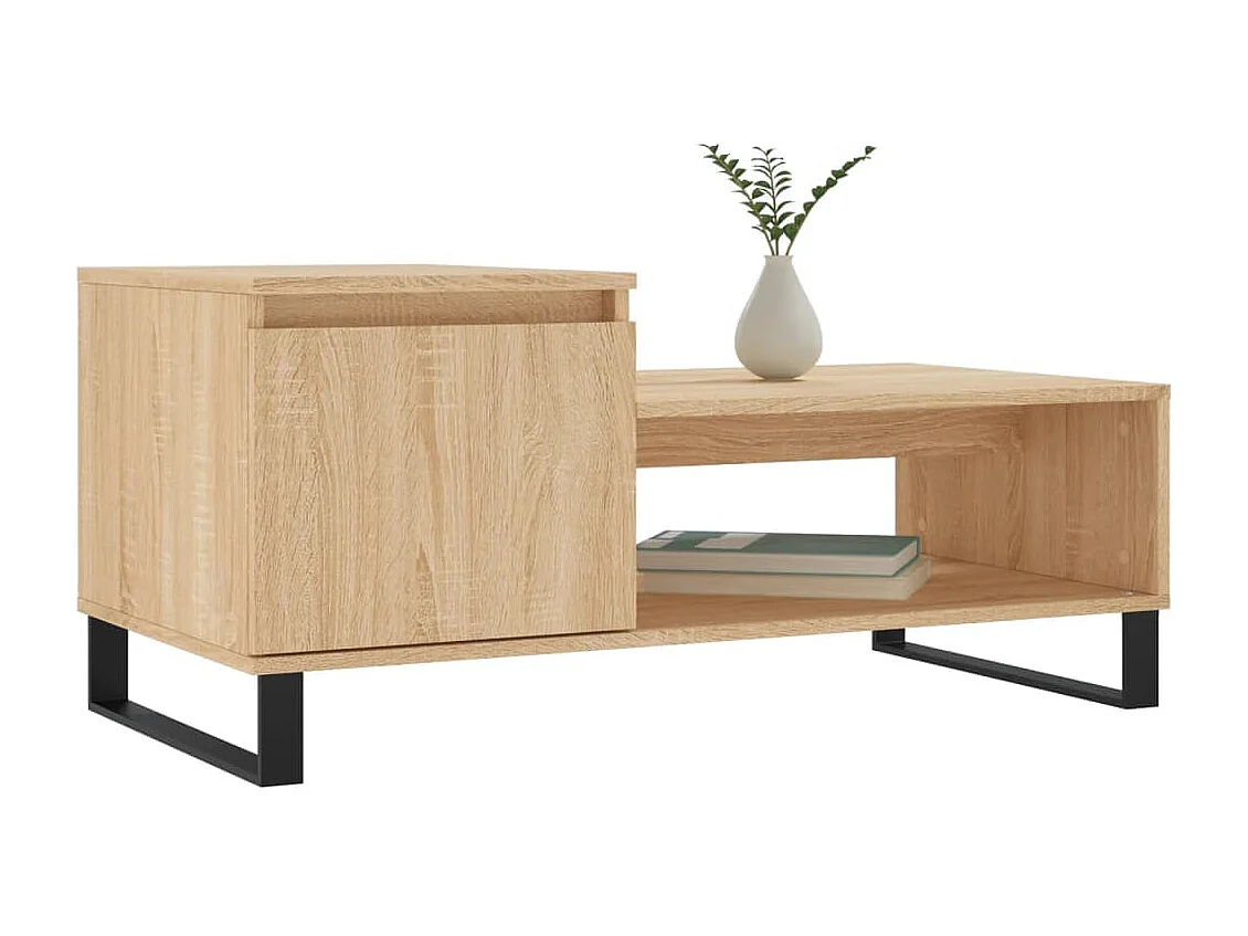 Mesa de centro madera contrachapada roble Sonoma 100x50x45 cm