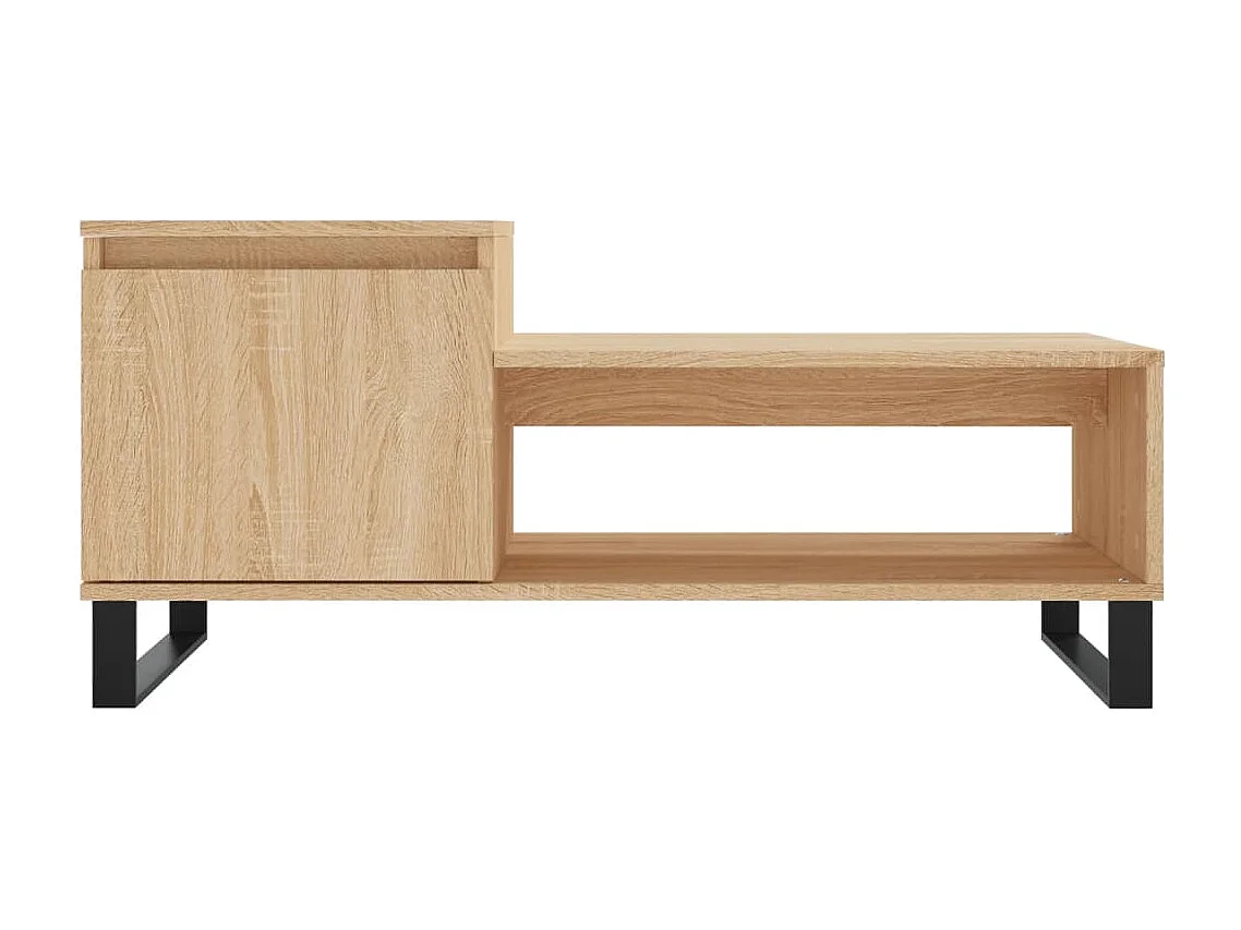 Mesa de centro madera contrachapada roble Sonoma 100x50x45 cm