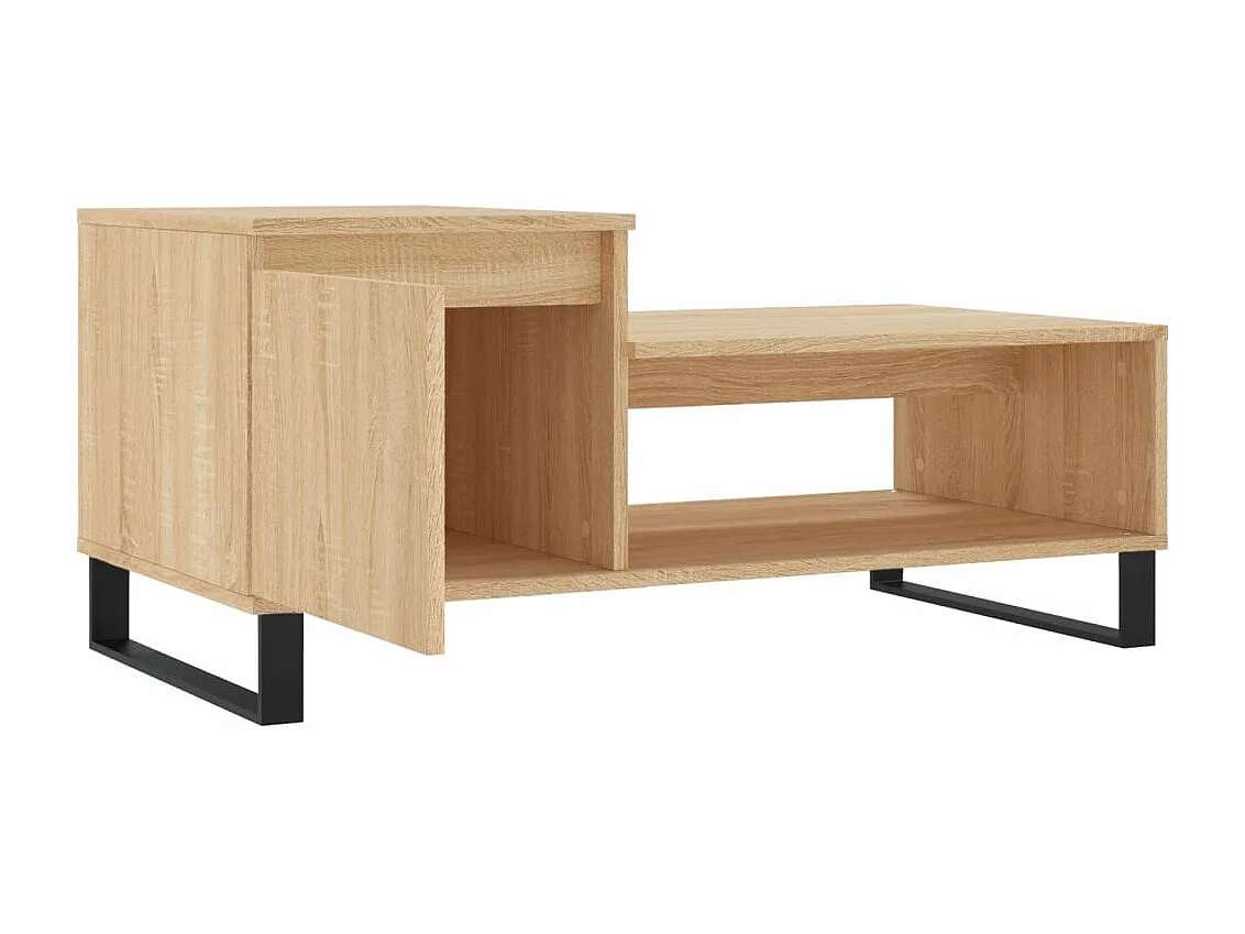 Mesa de centro madera contrachapada roble Sonoma 100x50x45 cm