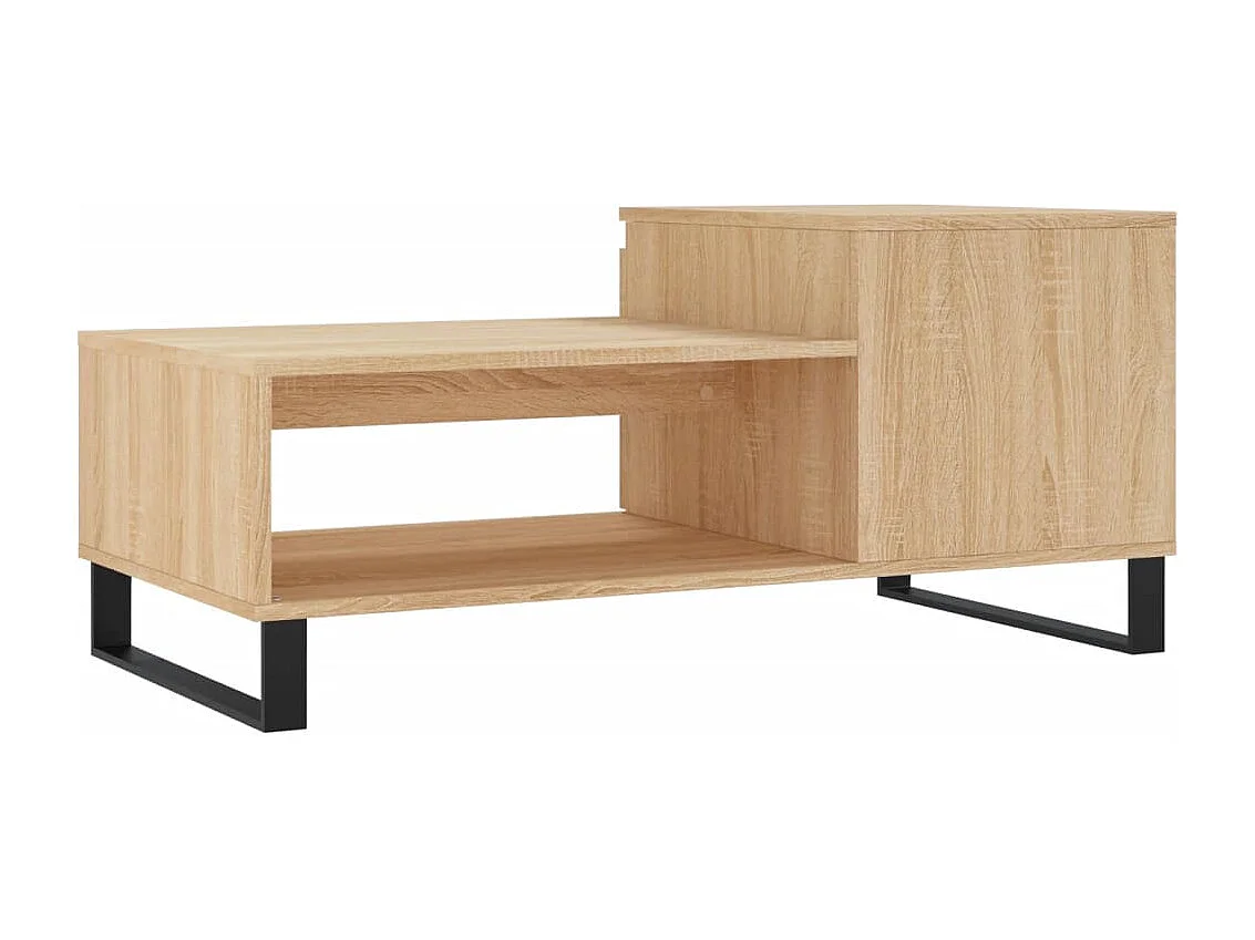 Mesa de centro madera contrachapada roble Sonoma 100x50x45 cm