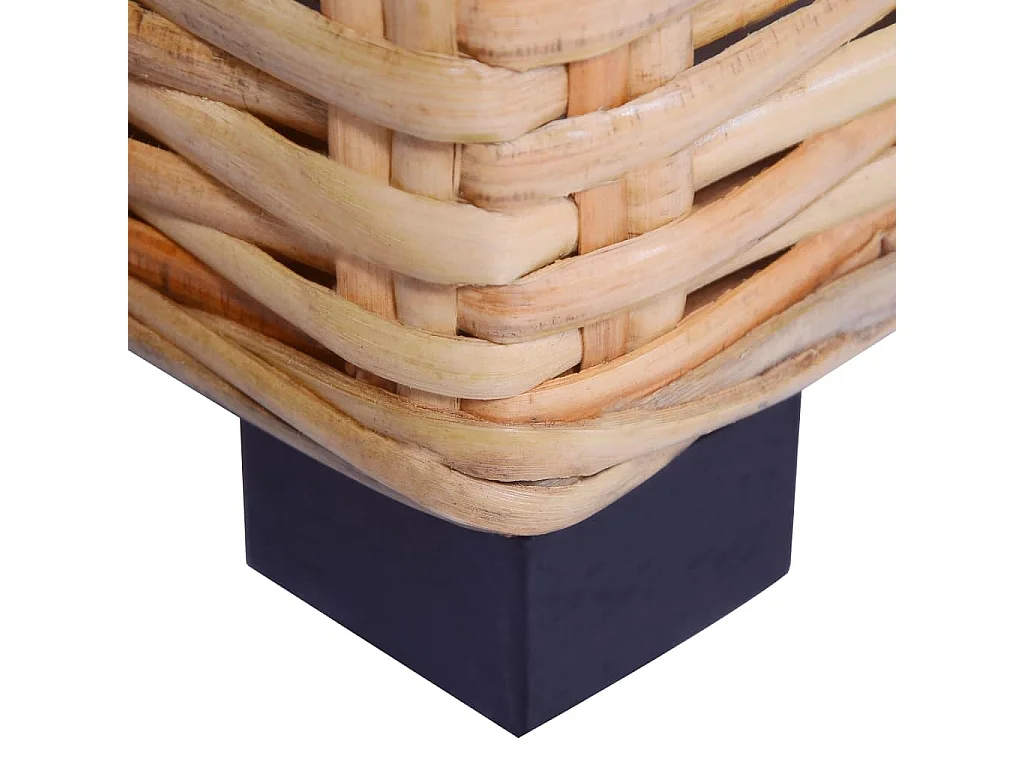 Mesa de centro de ratán natural 45x45x30 cm