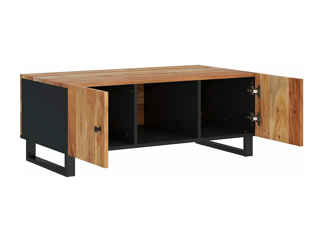 Table basse 100x54x40 cm bois d'acacia solide et d'ingénierie