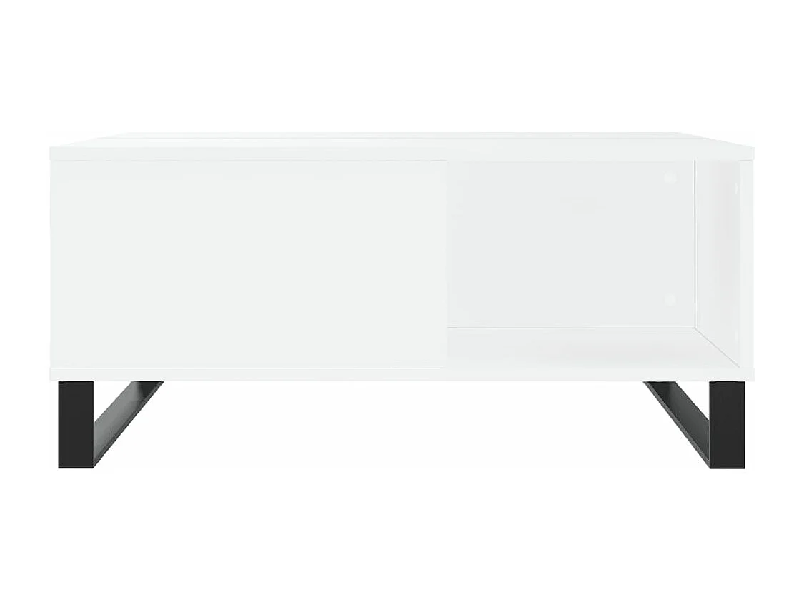 Table basse blanc 80x80x36,5 cm bois d'ingénierie