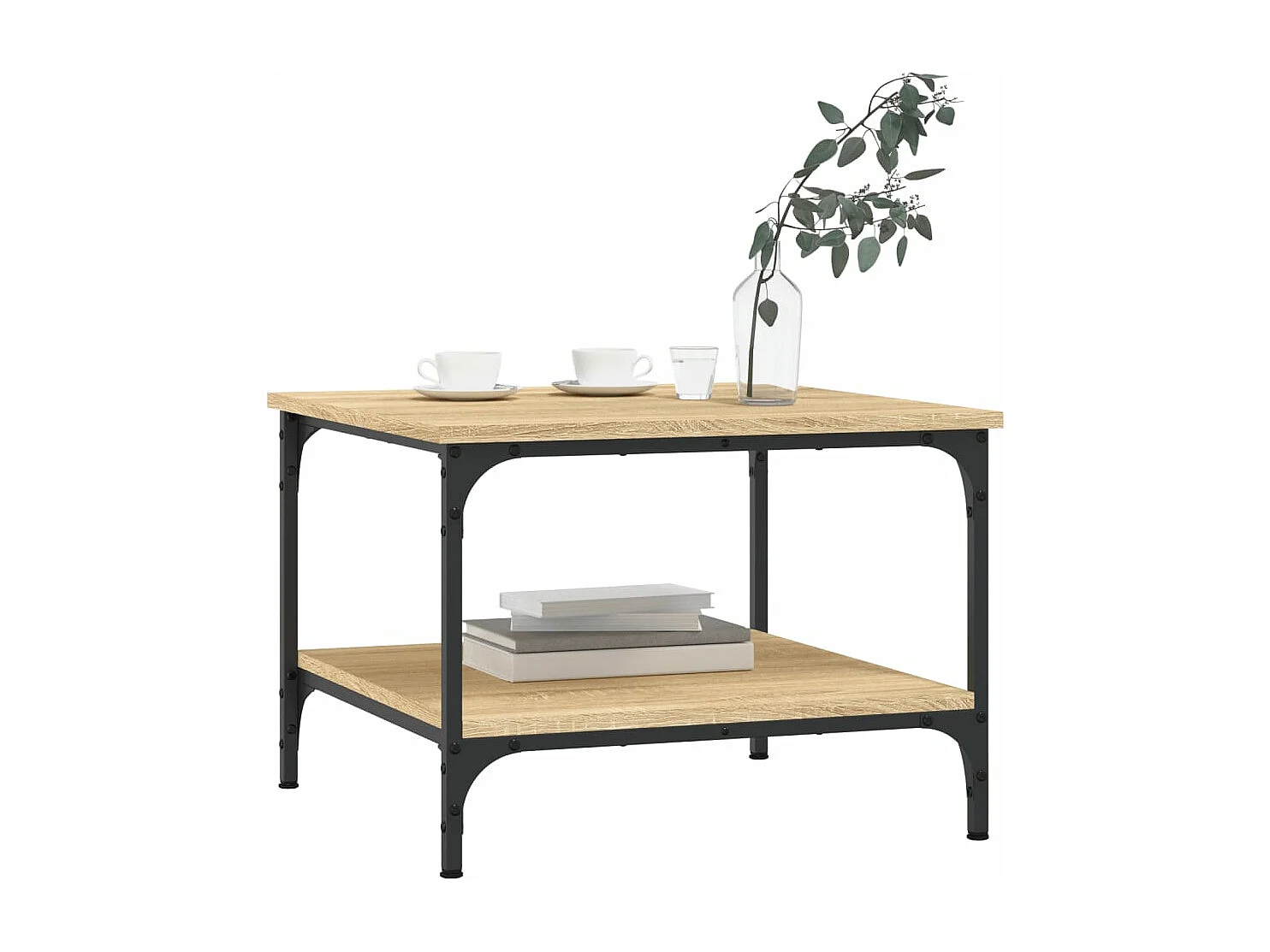 Table basse chêne sonoma 55x55x40 cm bois d'ingénierie