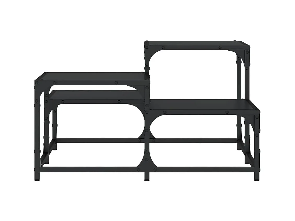 Table basse noir 68x68x40 cm bois d'ingénierie