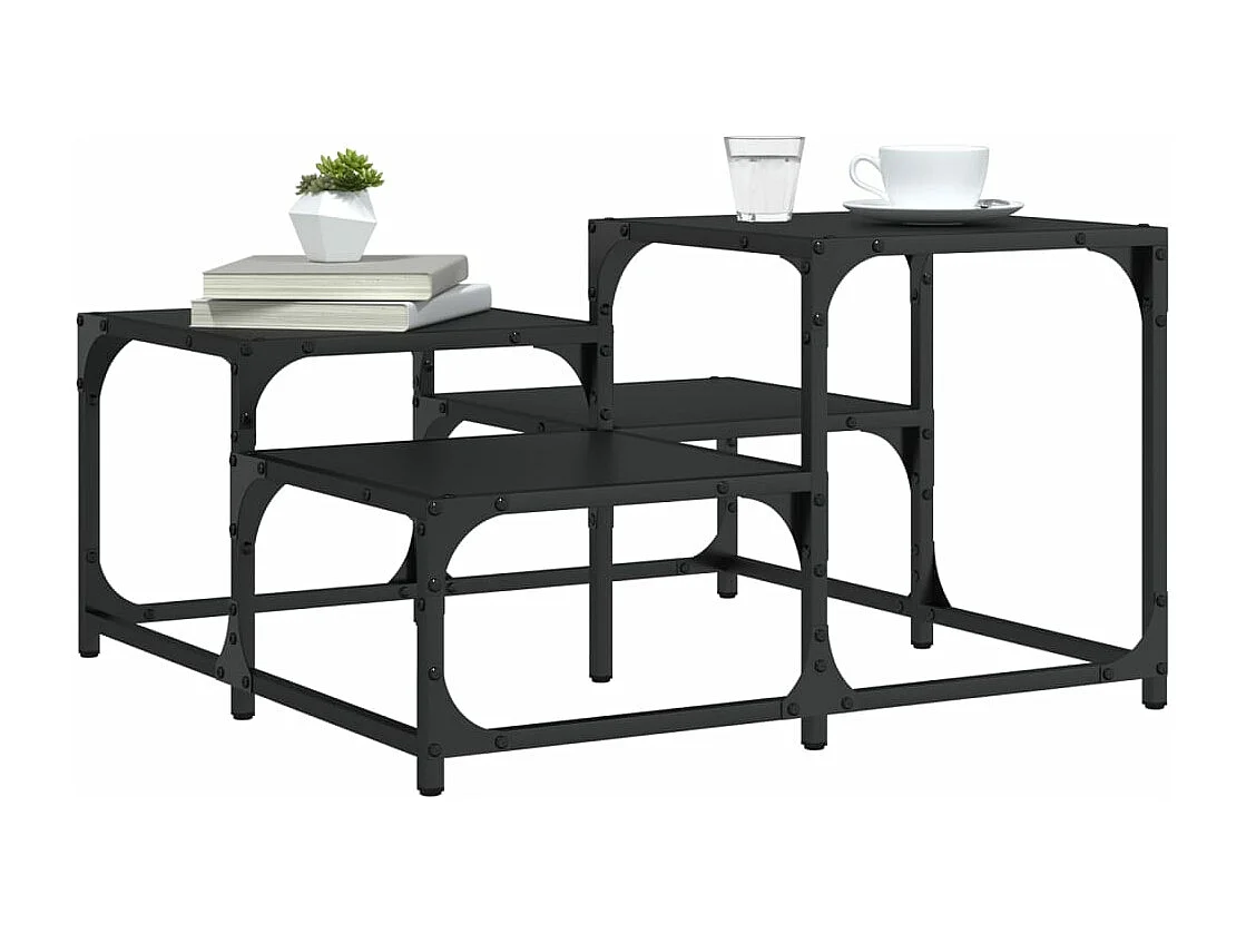 Mesa de centro 68x68x40 cm derivados de madeira preto