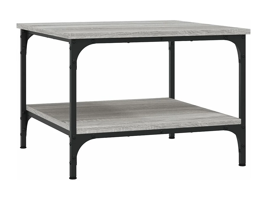 Salontafel 55x55x40 cm bewerkt hout grijs sonoma eikenkleurig