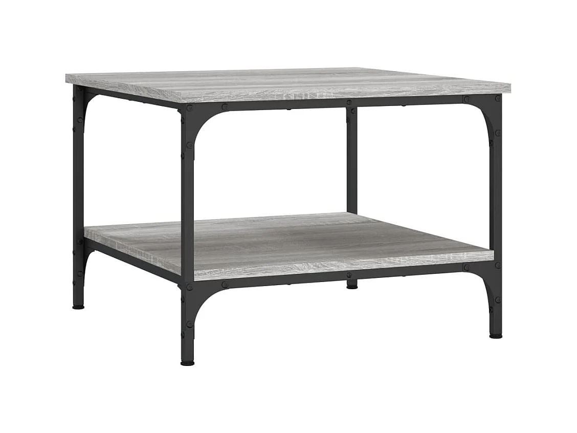Table basse sonoma gris 55x55x40 cm bois d'ingénierie