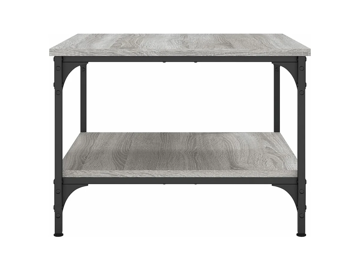 Table basse sonoma gris 55x55x40 cm bois d'ingénierie