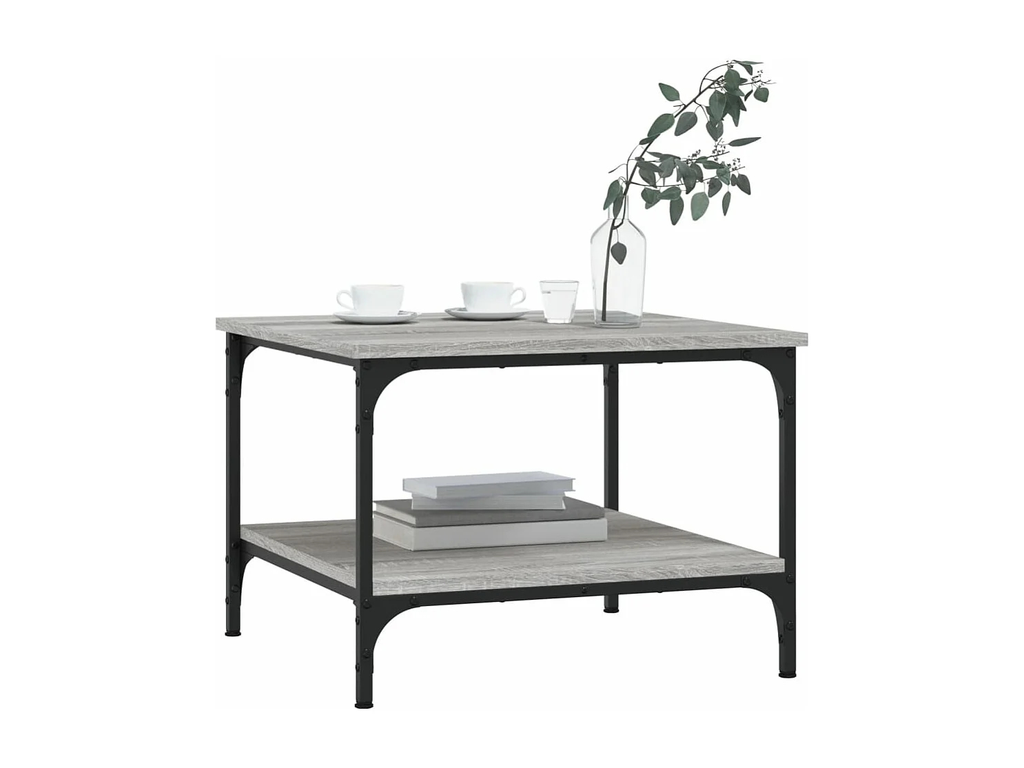 Table basse sonoma gris 55x55x40 cm bois d'ingénierie