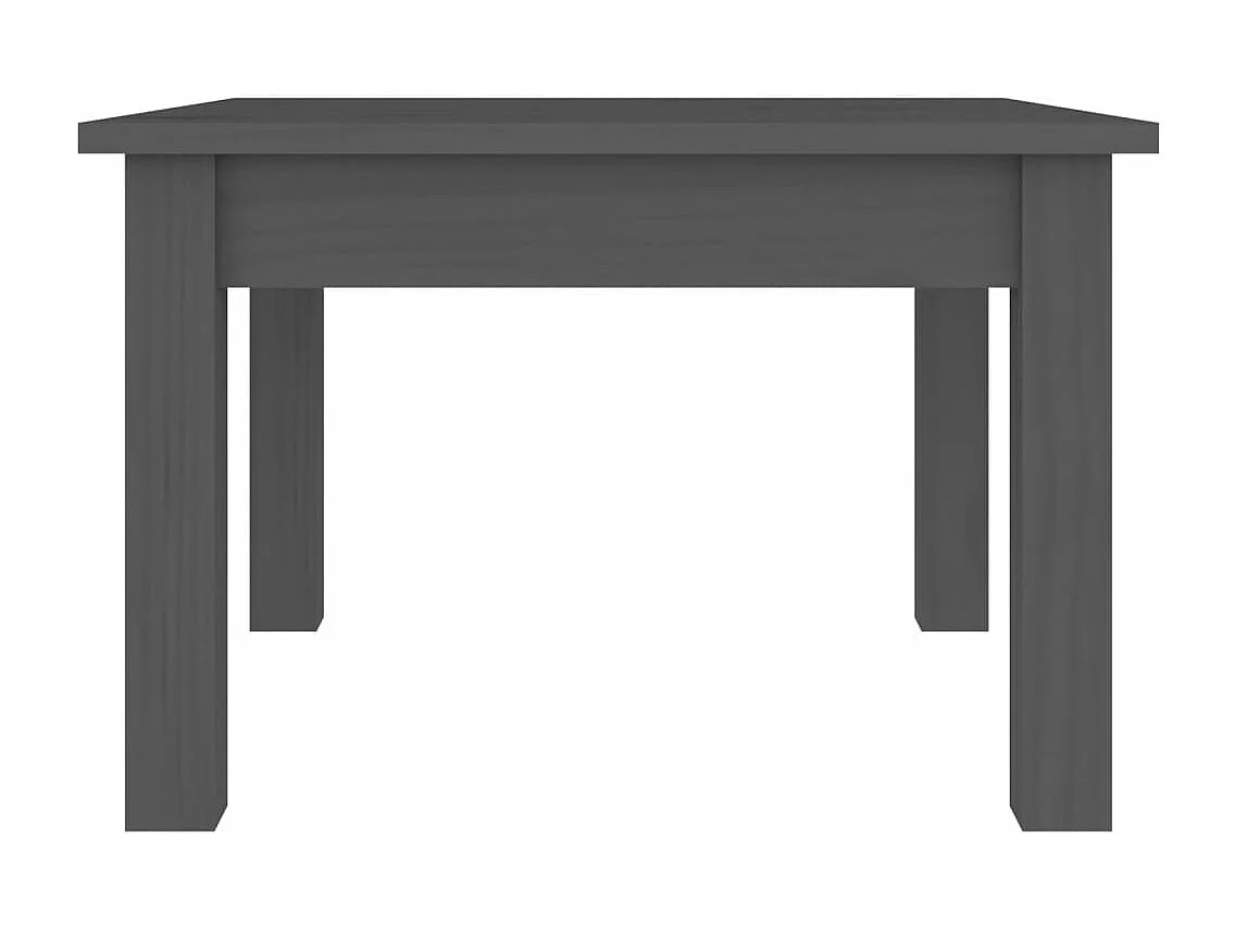 Table basse Gris 45x45x30 cm Bois massif de pin