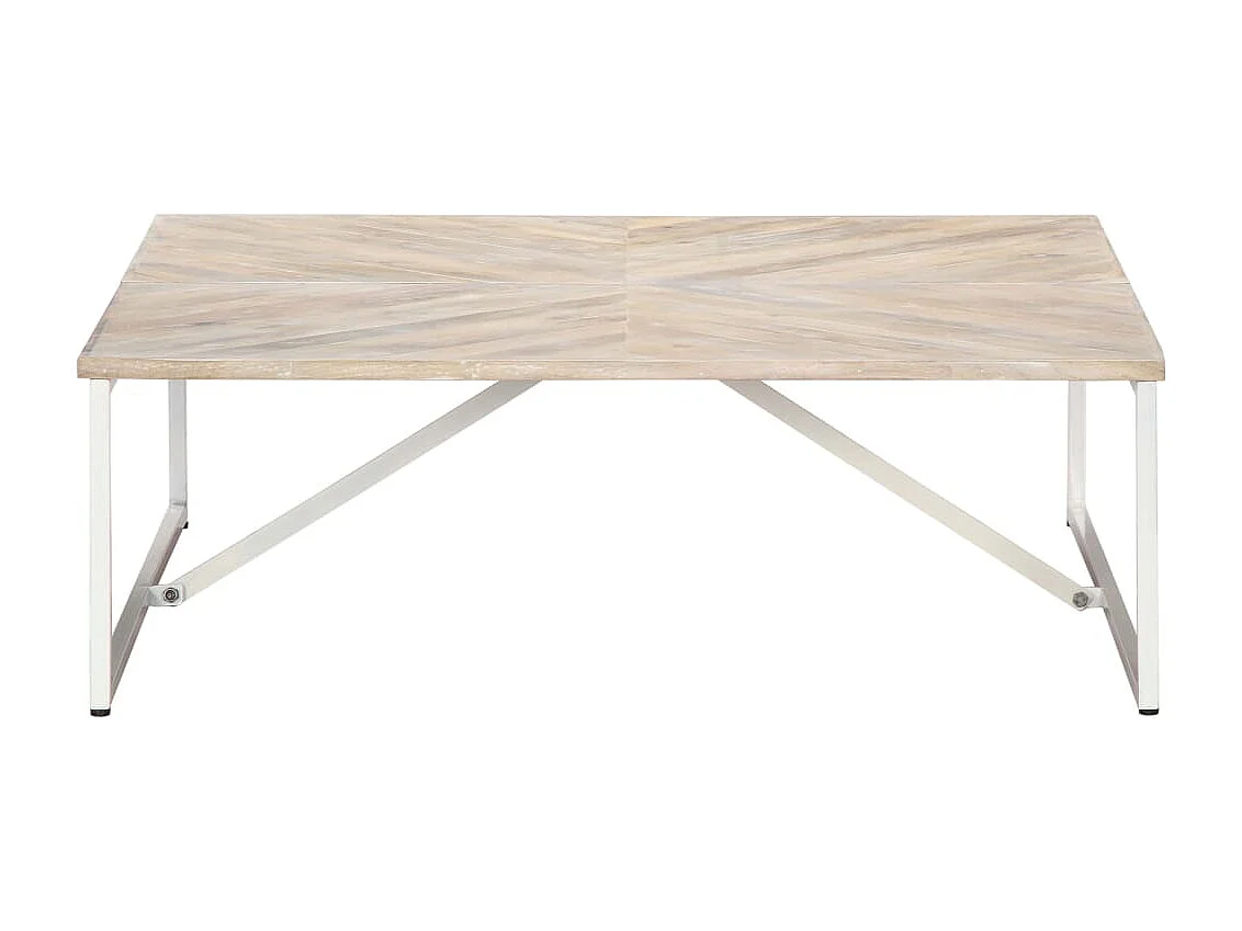 Mesa de centro de madera maciza de mango 110x110x36 cm