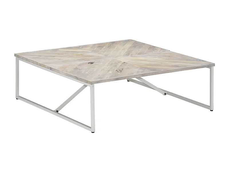 Table basse 110x110x36 cm Bois de manguier solide