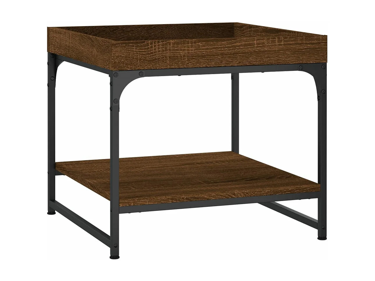 Table basse chêne marron 49,5x49,5x45 cm bois d'ingénierie