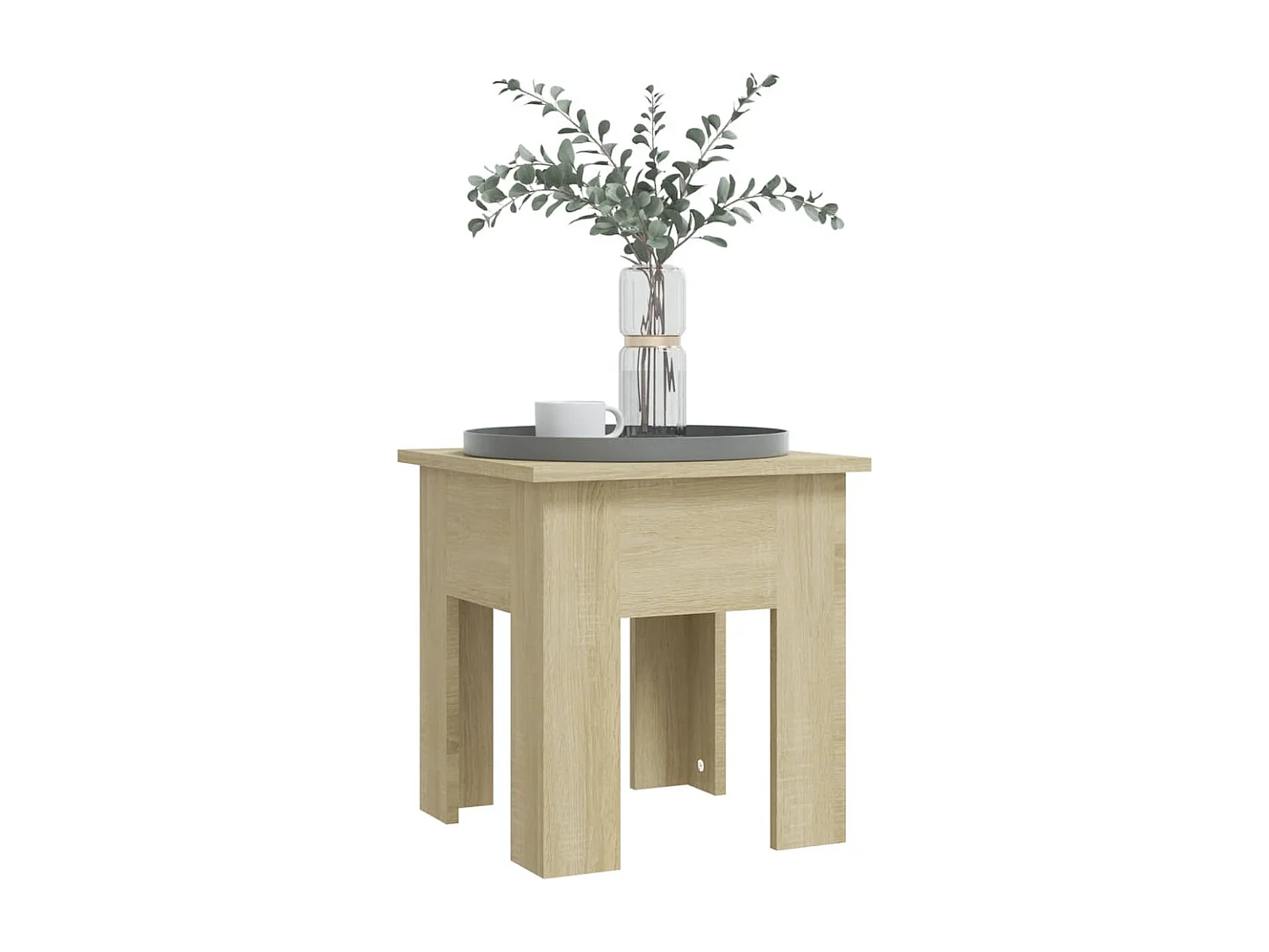 Mesa de centro madera de ingeniería roble Sonoma 40x40x42 cm