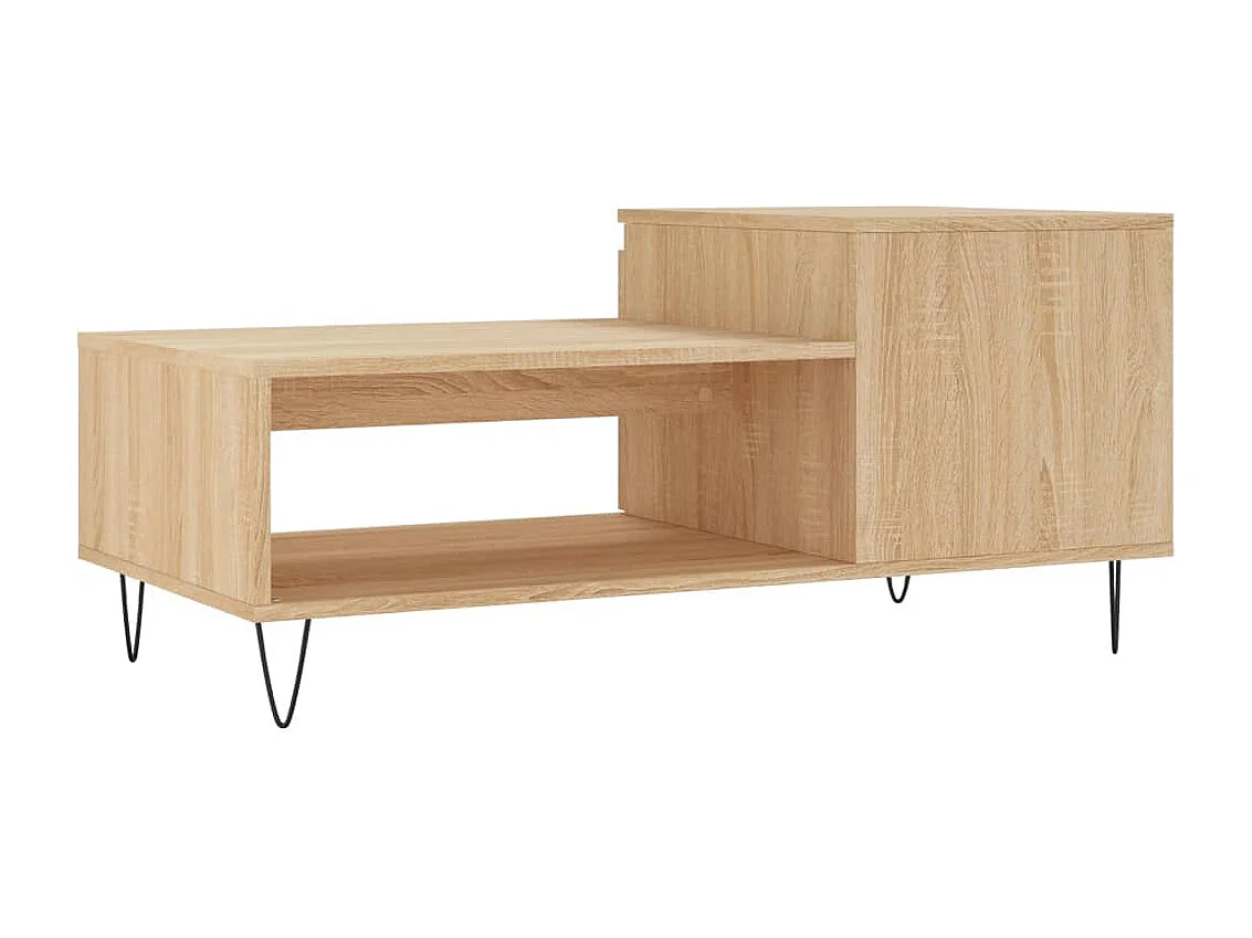 Mesa de centro 100x50x45 cm derivados madeira carvalho sonoma