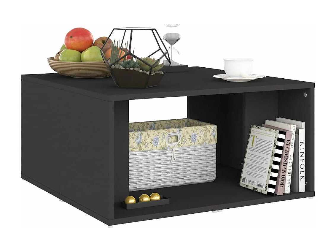 Mesas de centro 4 peças 33x33x33 cm contraplacado cinzento