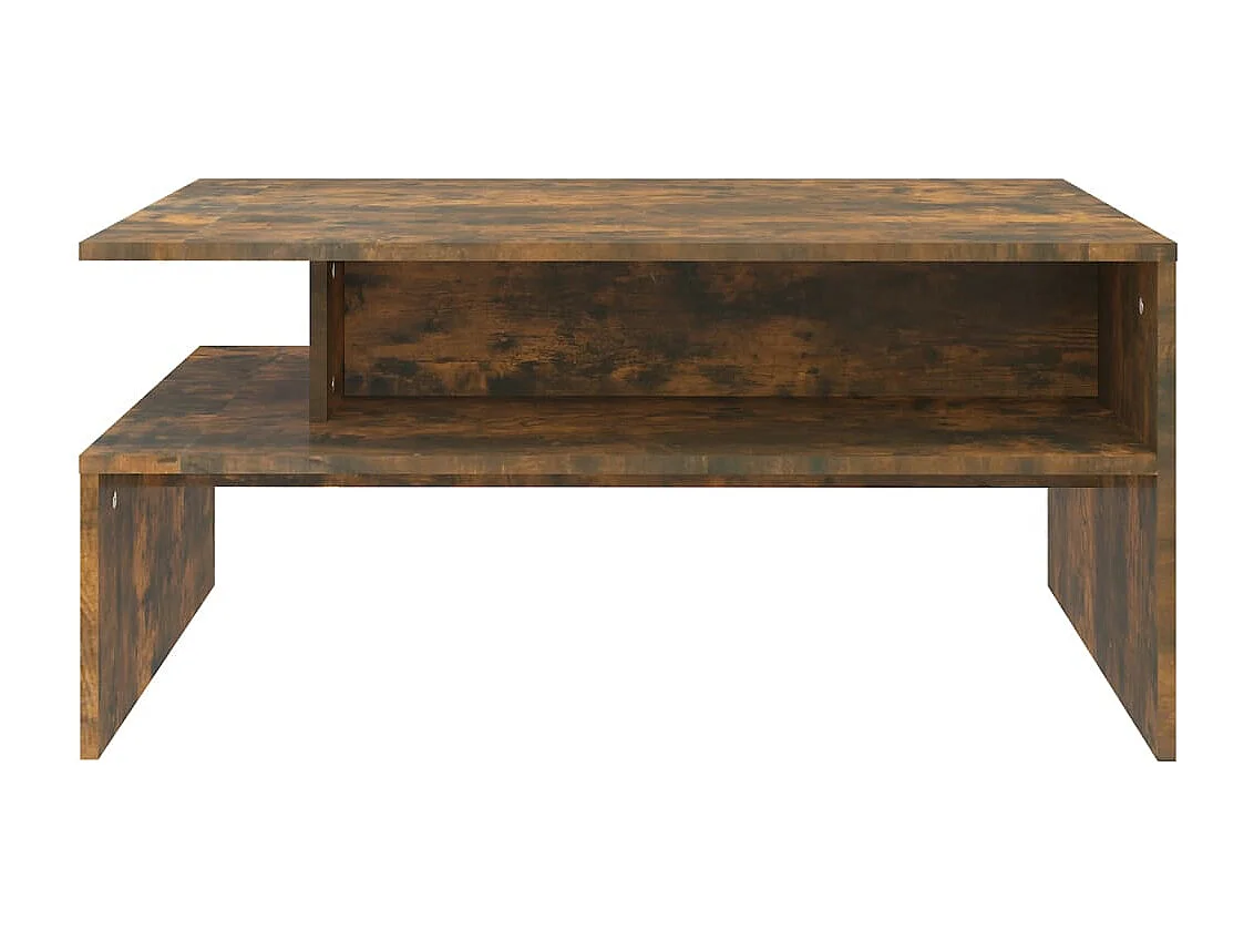 Salontafel 90x60x42,5 cm bewerkt hout gerookt eikenkleurig