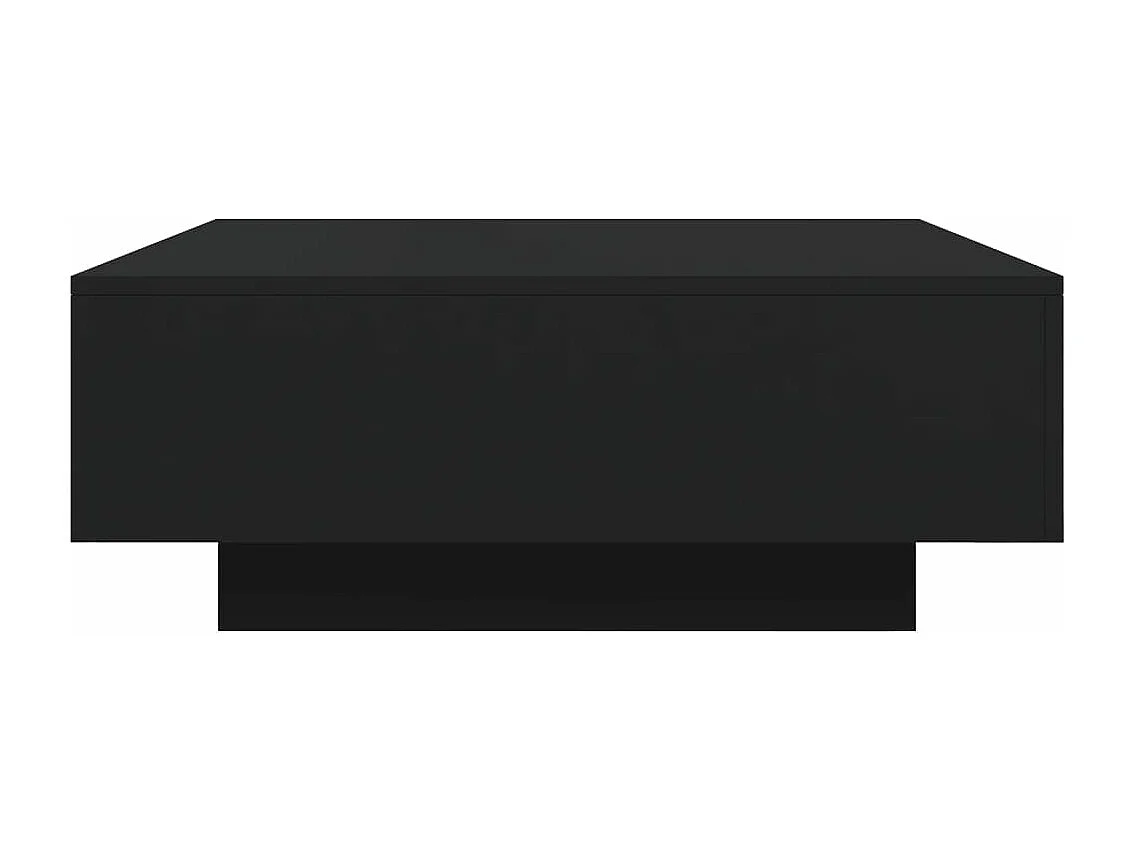 Table basse noir 80x80x31 cm bois d'ingénierie