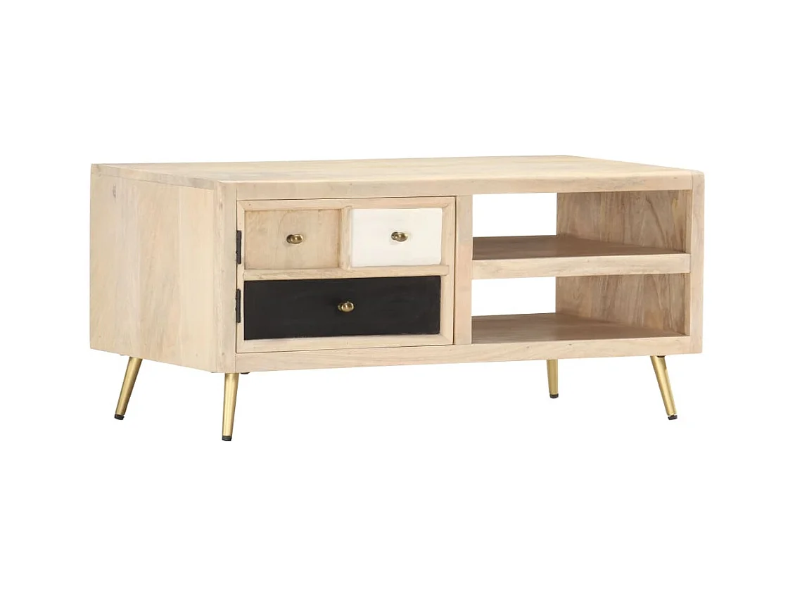 Table basse 90x45x40 cm Bois de manguier massif