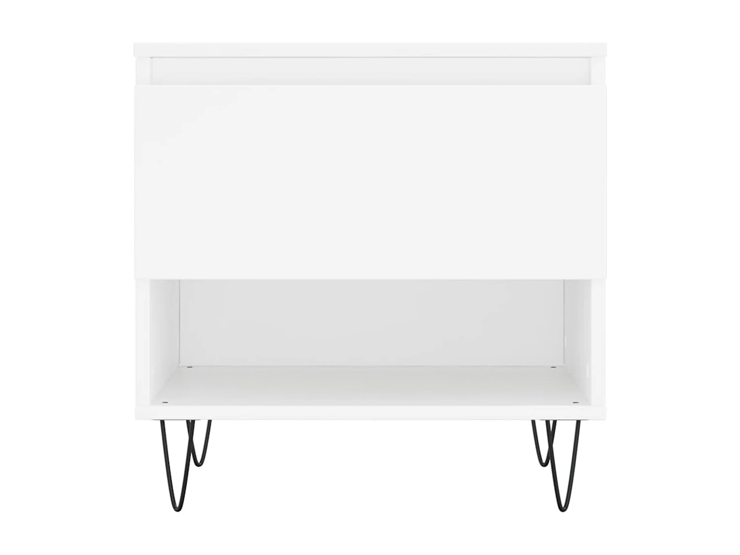 Table basse blanc 50x46x50 cm bois d’ingénierie