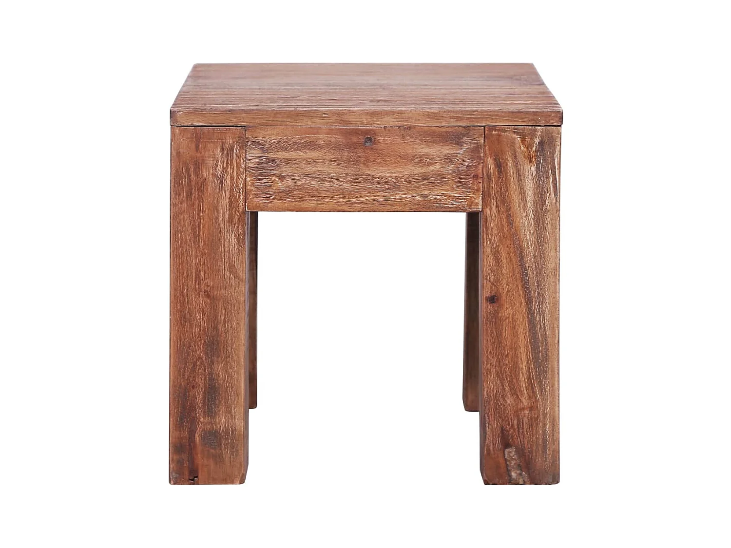 Mesa de centro de madera maciza reciclada 30x30x30 cm