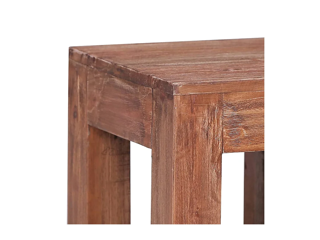 Mesa de centro de madera maciza reciclada 30x30x30 cm