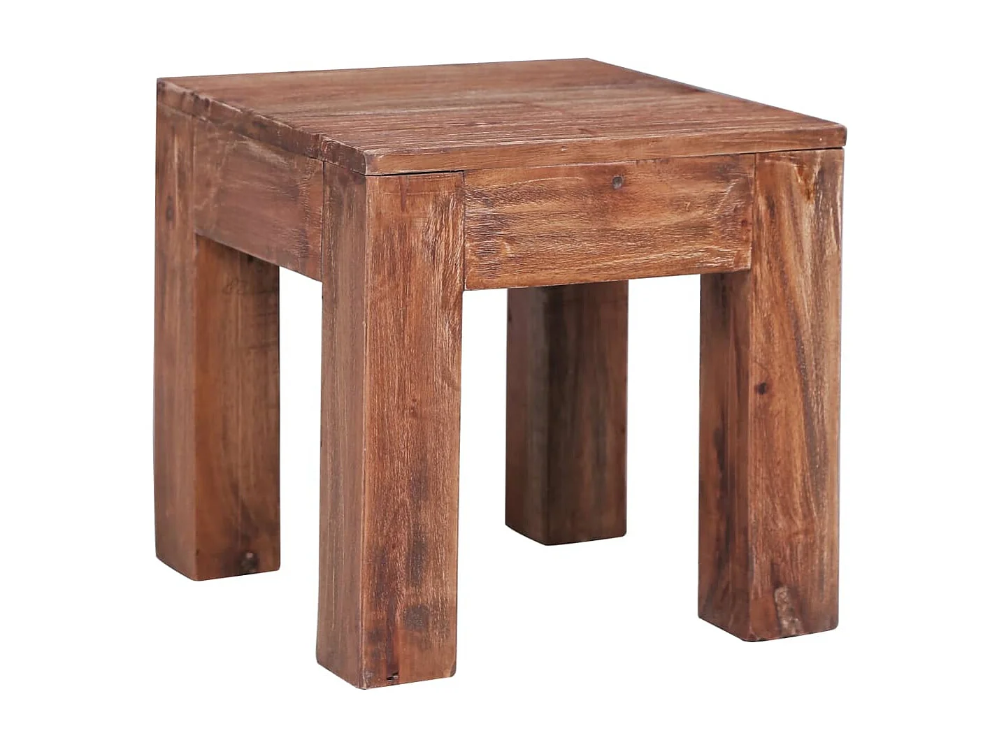 Mesa de centro de madera maciza reciclada 30x30x30 cm